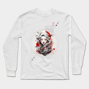 Elf AI east japan china ink design Long Sleeve T-Shirt